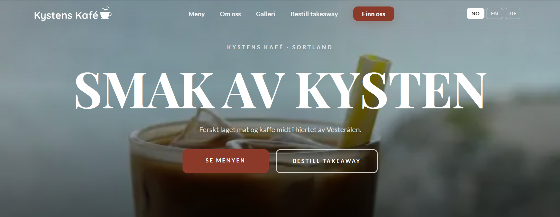 Kystens Kafé nettside
